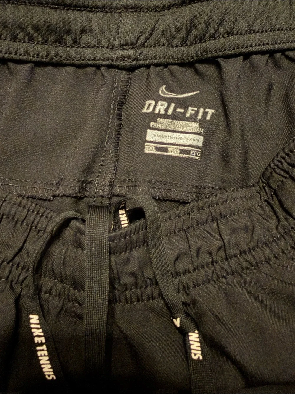 Nike Men’s Black Athletic Shorts with White Accents